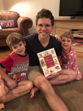 The boys and Daddy finished their very first reading of the Chronicles of Narnia together!
